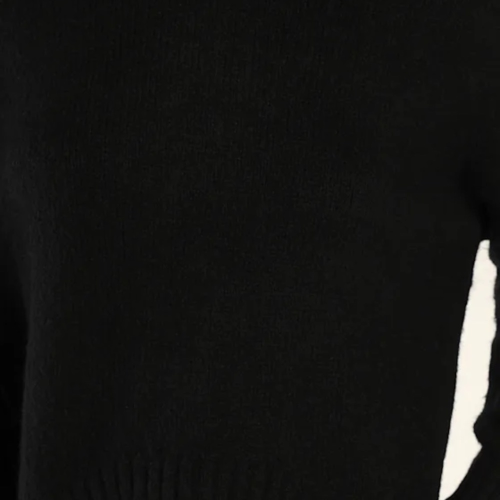 Lulus Chic Chilling Black Oversized Mock Neck Sweater - Size Small - Picture 3 of 6